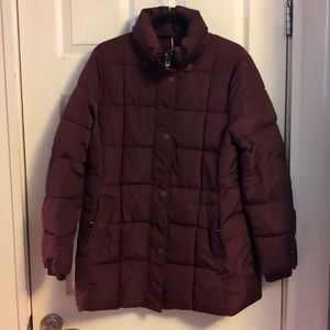 Maroon Puffer Coat